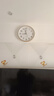 康巴丝（Compas）挂钟客厅 12英寸简约静音客厅石英钟表挂墙时钟 C2866 金色30.5cm 实拍图