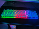 银雕(YINDIAO) K500键盘彩包升级版 机械手感 游戏背光电竞办公 USB外接 全尺寸 白蓝双拼混光有线键盘 实拍图