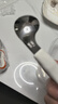 COOKSS儿童勺子宝宝学吃饭316不锈钢叉勺弯头婴儿硅胶短柄训练辅食勺橙 实拍图
