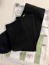 棉竹屋过膝袜女春秋季大腿袜子秋冬款长筒袜 1黑色1白色 实拍图