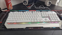 狼蛛（AULA）T101真机械手感键盘鼠标套装 有线键鼠套装 游戏办公电脑键盘 混光 吃鸡套装 金属面板 银白 实拍图