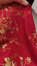 芊之雅秋季纯棉睡衣女长袖家居服秋天红色本明年马年休闲大码中年居家服 LNL-62288#酒红 M （参考80-100斤） 实拍图