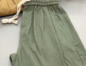 顶峰保罗（Dingfengbaoluo）纯棉休闲裤子男春夏季阔腿宽松直筒工装长裤HM9901军绿色M 实拍图