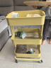 宜家（IKEA）拉斯克家居小推车置物架移动茶水咖啡桌客厅厨房收纳架 米色黄色带盖大号 35*45*77cm 实拍图