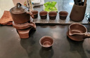 豪峰经典2025新款整套柴烧懒人茶具套装家用泡茶壶茶杯实木茶盘教师节礼物 精选款C 柴烧+观羽茶盘 28*28cm 实拍图