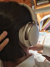 爱国者（aigo）头戴蓝牙耳机无线耳机ANC主动降噪通降噪AI智能翻译耳机超长续航80H舒适佩戴玩游戏可用WE500米色 实拍图