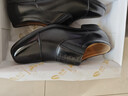 3515强人皮鞋男三接头皮鞋简约套脚男士皮鞋商务正装鞋 黑色 套脚款 42 实拍图