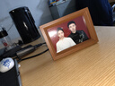 爱墨绘木质相框摆台6寸婚纱照宝宝相片框挂墙情侣照片墙组合框胡桃木色 实拍图