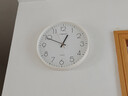 康巴丝（Compas）挂钟客厅钟表 简约石英钟表挂墙时钟卧室挂表 C3219B纯洁白 35cm 实拍图