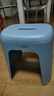 禧天龙大承重坚固防滑塑料凳子 换鞋方凳浴室凳 防滑椅子 中凳 石青 实拍图