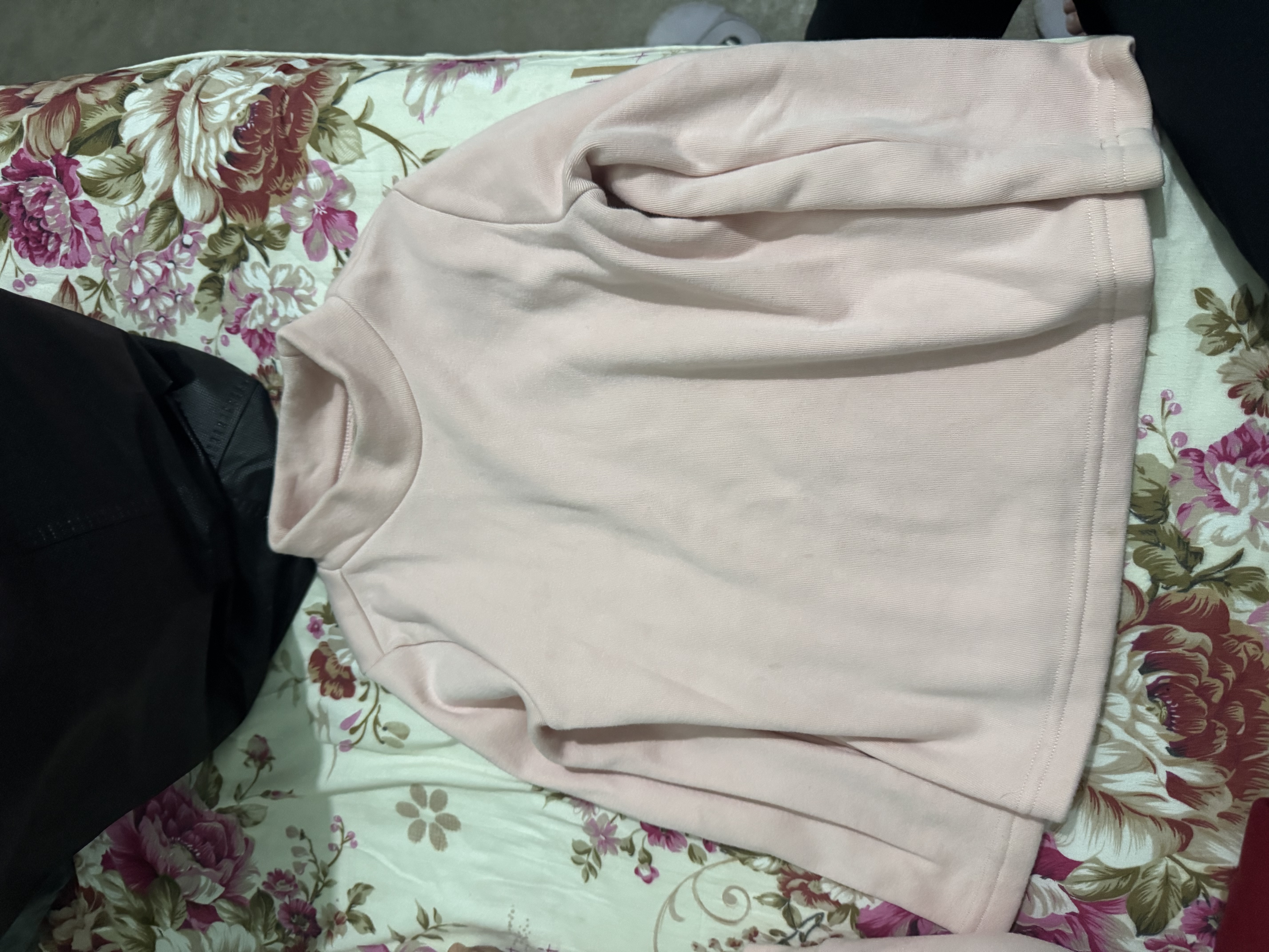 Classic Teddy精典泰迪儿童加绒打底衫男女童加厚保暖上衣中童半高领 粉色 120  实拍图