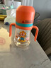 皇宠儿童水杯PPSU材质学饮杯宝宝学饮杯直饮喝水喝奶杯子婴儿奶瓶 【微V阀】橙 240ml PPSU 实拍图