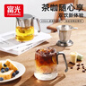 富光茶杯茶水分离男士泡茶玻璃喝水杯子办公室高档送礼花茶杯公道杯 实拍图