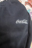 可口可乐（Coca-Cola）休闲裤男秋冬加绒加厚裤子卫裤直筒裤长裤 黑色常规 L(130-150斤) 实拍图