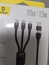 倍思充电线三合一快充多头一拖三PD充电线适用Type-c华为mate60pro苹果15/14promax手机电脑充电器线 实拍图
