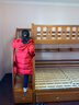 莱客轩（LAIKEXUAN）儿童实木上下床男女孩高低子母双层床胡桃木梯柜款上铺115下铺135 实拍图