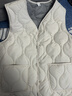 秋冬轻薄上衣棉马甲背心宽松新款大码女装保暖外穿显瘦内搭马夹女 米白色 【条纹内里】 3XL 【建议110-125斤】 实拍图