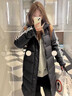 阿迪达斯（adidas）长款羽绒服男女同款鸭绒连帽保暖防风防钻绒潮流外套 L码 实拍图