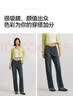 森马（Semir）牛仔裤女冬加绒做旧长裤女生保暖显腿长ins潮直筒裤103724124011 实拍图