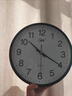 康巴丝（Compas）挂钟客厅 静音走时简约石英钟表挂墙时钟 c2855 黑色 26cm直径 实拍图