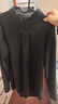 黑冰男款抗菌轻量舒适保暖1/2拉链抓绒衣男士抓绒内胆 FAF1101 灰黑色 L 实拍图
