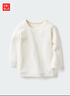 优衣库婴幼儿宝宝HEATTECH棉混纺圆领T恤/长袖保暖衣秋衣478444 01 乳白色 100 实拍图