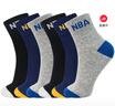 NBA袜子男士中筒四季商务抗菌运动袜男舒适无骨精梳棉篮球袜6双 实拍图