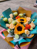 艾斯维娜鲜花速递向日葵混搭花束生日礼物全国同城配送 向日葵香槟韩式花束 实拍图