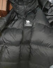 骆驼火山羽绒服男女冬季连帽防泼防风鸭绒轻暖情侣面包服 黑色 男女同款,7674B 3XL 实拍图