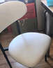 卡森哲餐椅家用轻奢高级感现代北欧岛台靠背软包凳餐桌椅子牛角椅化妆椅 【纯黑框架】乳白色【优质皮革】 定制 实拍图
