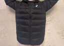亚瑟士（asics）童装冬季儿童柔软舒适三防轻薄保暖羽绒服【高充绒量】 黑色 清洁度1000-鸭绒 150 充绒量88.5g 实拍图