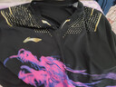 李宁（LI-NING） 26年春夏乒乓球服国家队同款训练服短袖比赛运动套装速干透气 黑色龙服 男女同款【上衣】 XL 实拍图