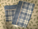 洁丽雅抗菌三层纱布枕头巾 加大加厚吸湿透气枕巾 格律-蓝78*52cm一对装 实拍图