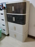 京东京造 意式可可收纳柜 免安装储物柜叠加式衣柜 【共用顶盖】64面宽3层 实拍图