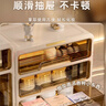 昂图化妆品收纳盒防尘梳妆台桌面口红护肤品整理箱高级感抽屉式置物架 升级六层款-奶白 免装抽屉顺滑 实拍图