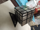 奇艺3阶镜面金字塔魔方三阶异形斜转枫叶SQ1风火轮学生儿童益智玩具 镜面拉丝银+教程和底座 实拍图