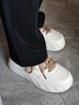 CAMILA KSENIA小白鞋子女士2026年新款春季踩屎感增高软底防滑运动百搭休闲鞋板 卡其色 37 实拍图