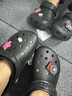 卡骆驰（CROCS）檀健次同款经典洞洞鞋轻便百搭女沙滩鞋包头拖鞋男鞋|10001 黑色-001(含智必星) 39 (240mm) 实拍图