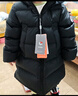保姆鹅  【风墙】儿童羽绒服宝宝中长款护脸加厚外套保暖童装[NG2664] 炭黑 140 实拍图