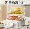 美的蒸锅电蒸锅 蒸蛋器 电煮锅 多功能家用 电锅蒸包子锅电热锅 多层上蒸下煮大容量煮蛋器 14.7L 三层 ZGE2323Z03X 实拍图