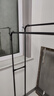 衣架落地卧室家用双杆晾衣架挂衣架子室内衣服衣帽架加粗阳台衣杆 150cm黑【双杆+置物架】 实拍图