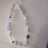 优米帕手机链可爱蓝色星星手机壳挂绳手工串珠ccd相机挂链耳机套挂坠 海盐蓝星星手链 实拍图