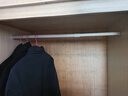 固特GUTE衣杆衣柜挂衣杆可伸缩加厚橱柜杆衣柜杆配法兰底座可定制裁切 银白色（自由伸缩）配法兰底座 中号 58cm-98cm 实拍图
