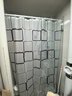 美居客 浴帘 浴室帘 防水防霉 免打孔窗帘洗澡隔断帘1.5*2.0M(黑白方块) 实拍图