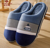 俞兆林（YUZHAOLIN）棉拖鞋男女冬季软底保暖家居室内特大码家用棉鞋 蓝色 50-51 实拍图