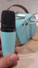 车载影音卡拉ok蓝牙K歌手持麦唱歌迷你一体机户外家庭影音带话筒 【天蓝色】单麦版带气氛灯 实拍图