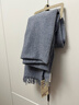 MUJI松软的 羊毛编织 大号披肩 围巾女 浅蓝色 60*192cm 晒单实拍图