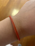 周生生【细绳】串珠3mm细版手绳转运珠皮绳男女定价不锈钢绳-珊瑚红 Y19 实拍图