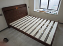 京东京造家居悦枫实木床 天然橡胶木 主卧双人床胡桃色1.5×2米 实拍图