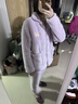 芬腾睡衣女双面暖绒防静电新款保暖翻领开衫宽松情侣家居服 实拍图